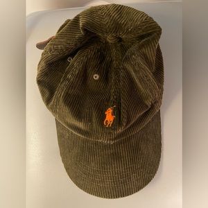 Polo Ralph Lauren brown corduroy strap closing hat